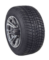 MASSFX SL 205/50-10 F/R Golf Cart Tire, QUAKE GM Grey Wheels 10x7 4/101.6 4pk